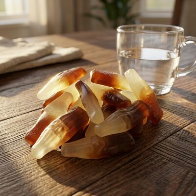 Autentyczna Cola Soda Smell Gummy Candy z zabawnym kształtem butelki Cola i idealną teksturą żuwek