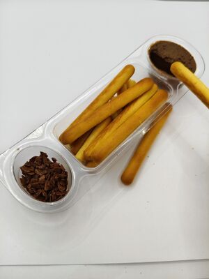 Gourmet czekoladowe chipsy z 22% trwałych substancji kakaowych i różowej soli himalajskiej w podwójnej torbie