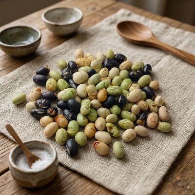 Triple Bean Blend Soya Bean Snacks - Lekko solone, mieszane przekąski z niskotłuszczowej prażonej fasoli