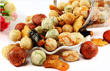 Puffing Wasabi Ryż Cracker Mix, chrupiący smak Yummy Rice Crackers With Nuts