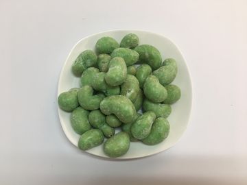 Dobry smak Przekąski z orzechami nerkowca powlekane Wasabi Certyfikat BRC / HACCP Zdrowe przekąski z orzechami o dobrym smaku